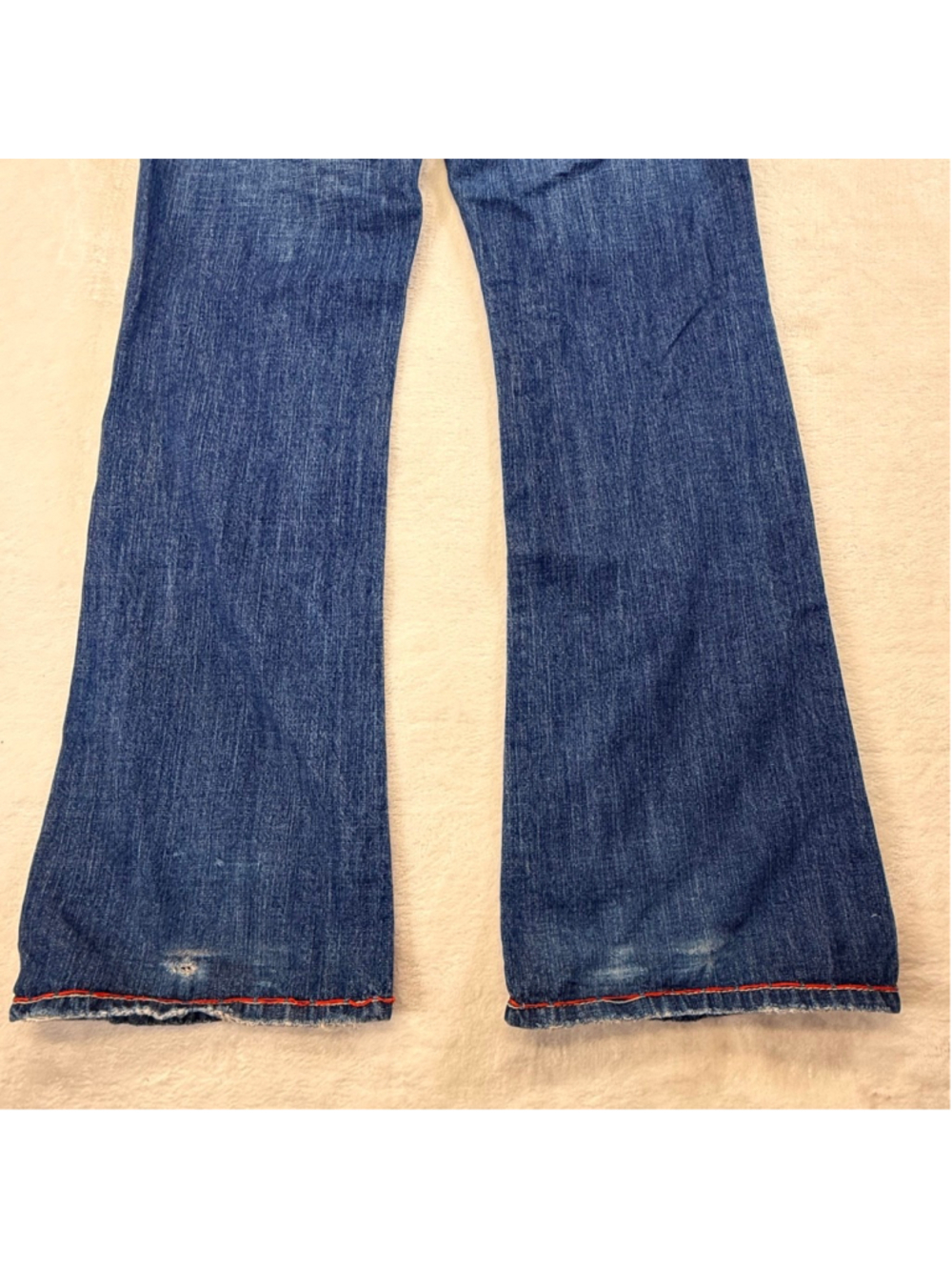 Women's Laguna Beach Vintage Y2K Boot Cut Jeans Red Stitching Skulls Size 34 - Picture 10 of 16